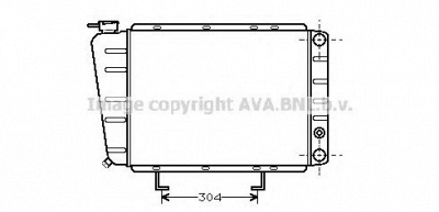 AVA QUALITY COOLING pe2024 -  Радиатор, охлаждение двигателя